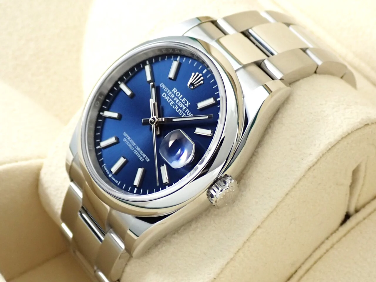 ロレックス デイトジャスト36 Ref.126200 ステンレススチール ブライトブルー文字盤 オイスターブレスレット 未使用 K8V21FJ1 - Image 4