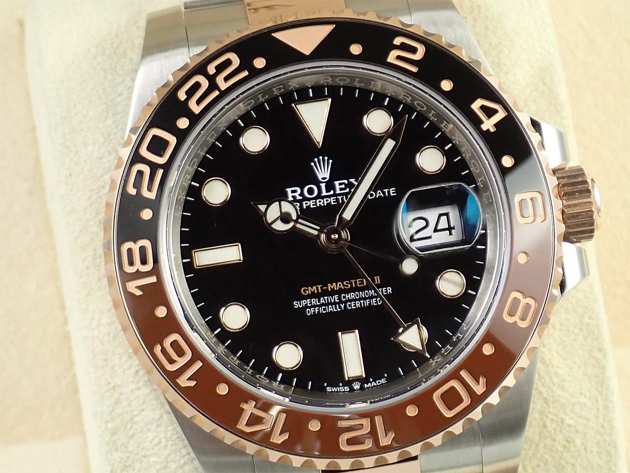 ロレックス GMTマスターII Ref.126711CHNR ステンレススチール/エバーローズゴールド ブラック文字盤 オイスターブレスレット オイスターブレスレット - Image 3