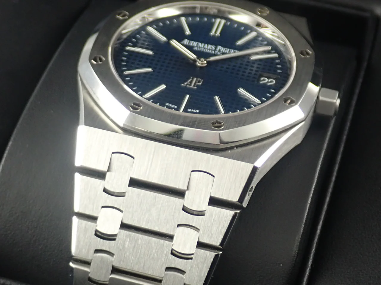 オーデマピゲ ロイヤルオーク エクストラ シン Ref.15202ST.OO.1240ST.01.A ステンレススチール ブルー文字盤 - Image 6