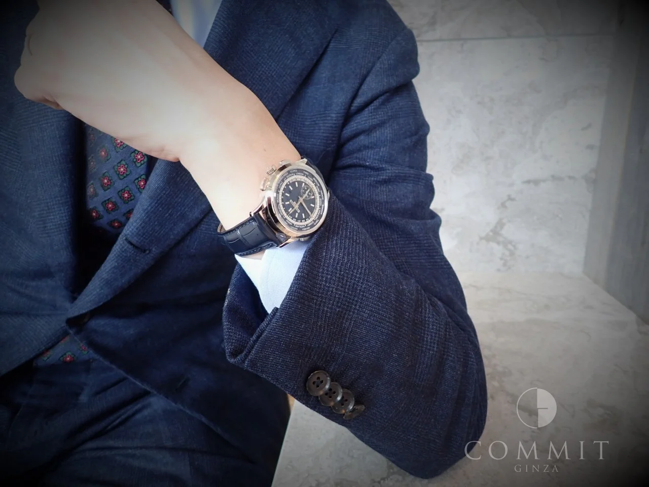 パテックフィリップ コンプリケーション ワールドタイム クロノグラフ Ref.5930G-001 ホワイトゴールド ブルー文字盤 - Image 11