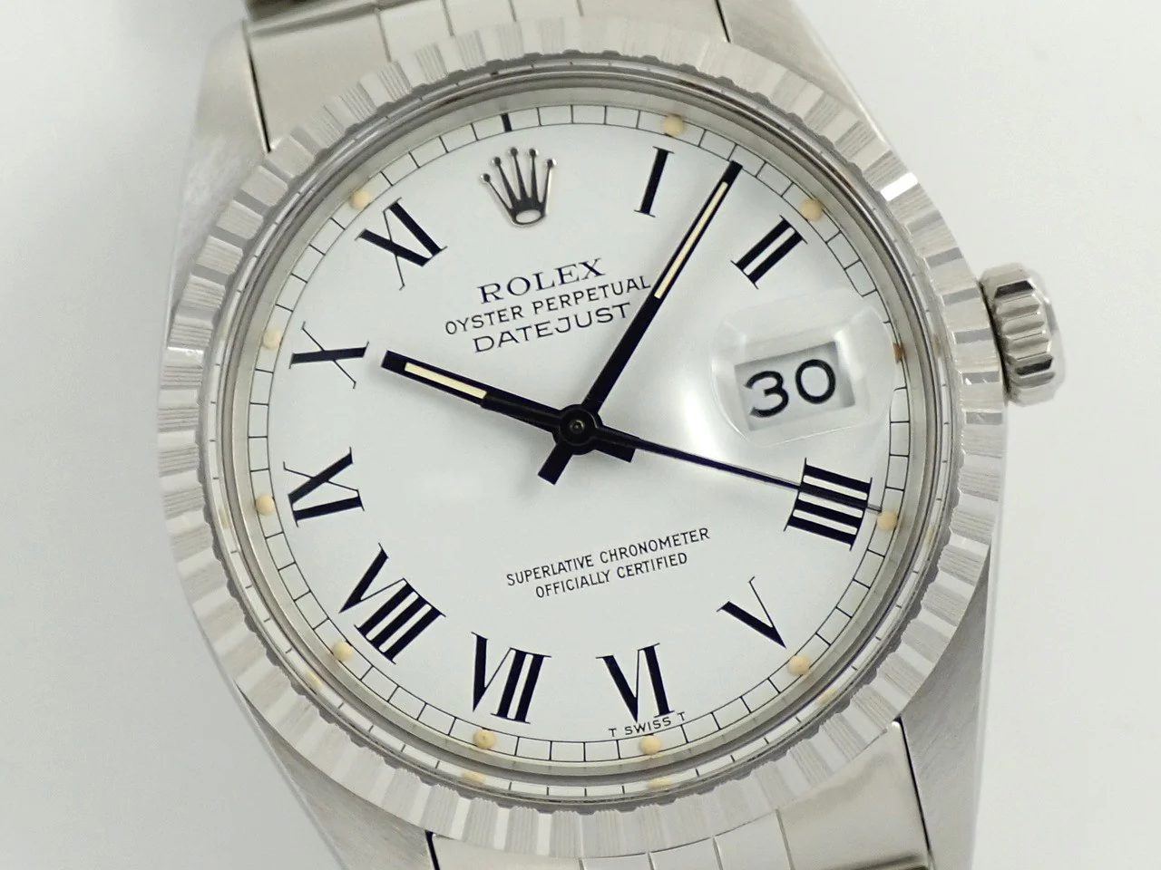 ロレックス デイトジャスト Ref.16030 ステンレススチール ホワイト文字盤 ジュビリーブレスレット - Image 3