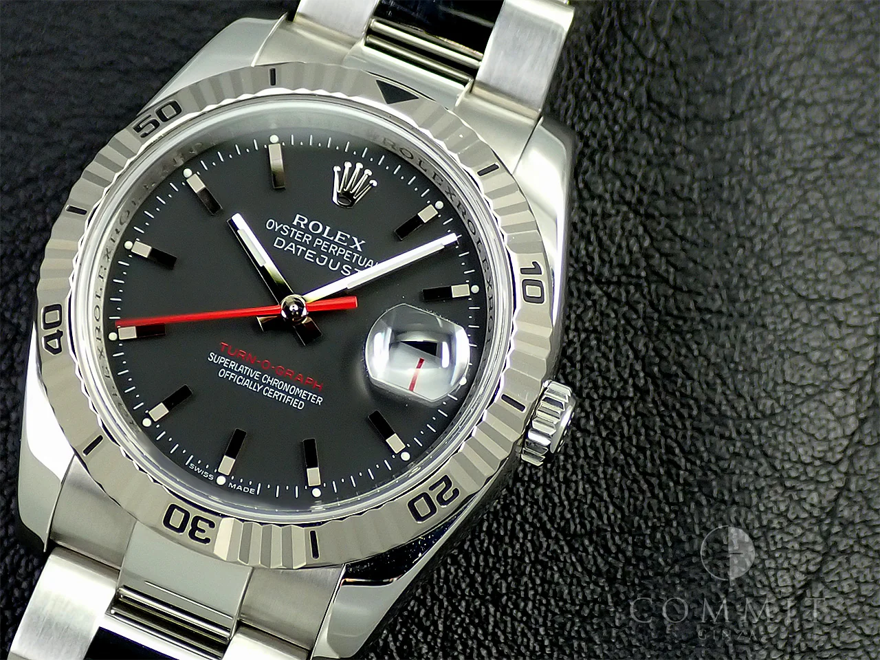 ロレックス デイトジャスト ターノグラフ Ref.116264 ステンレススチール/ホワイトゴールド ブラック文字盤 オイスターブレスレット - Image 12