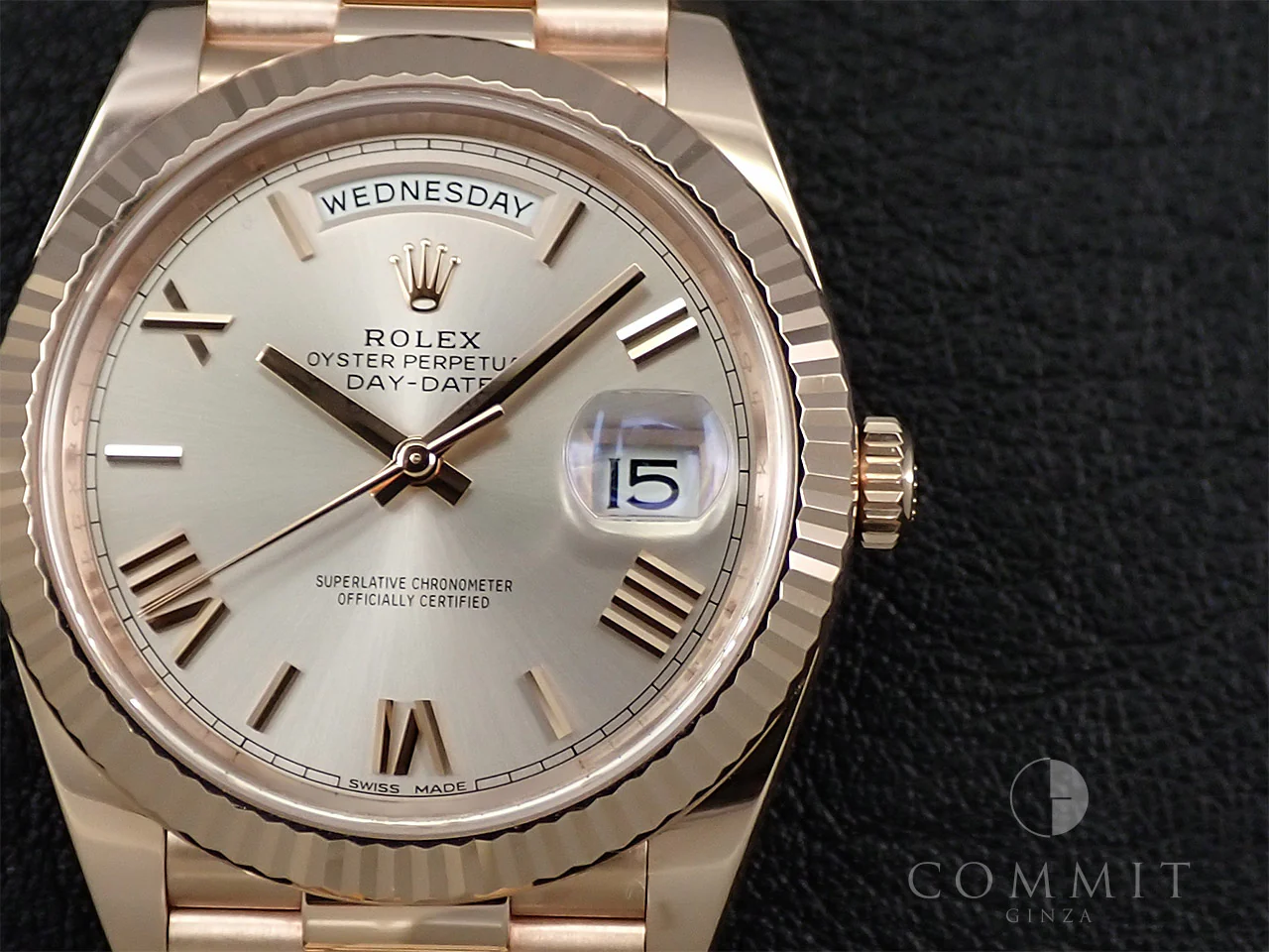 ロレックス デイデイト40 Ref.228235 エバーローズゴールド サンダストストライプ文字盤 - Image 11