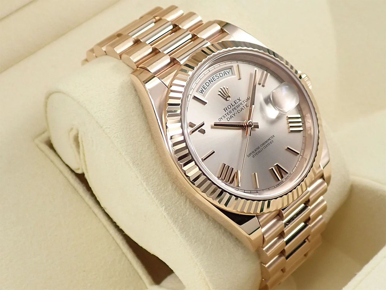 ロレックス デイデイト40 Ref.228235 エバーローズゴールド サンダストストライプ文字盤 - Image 5