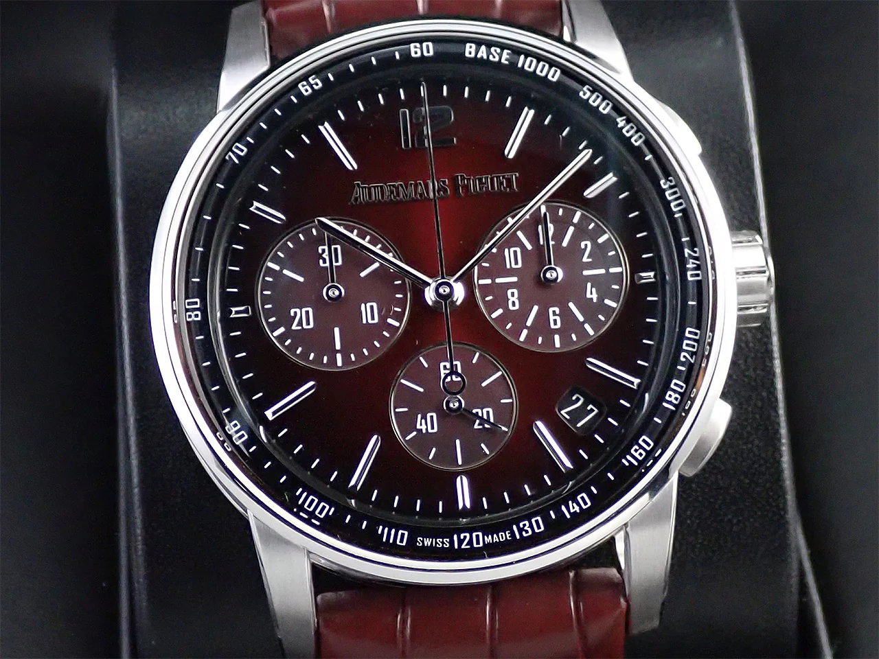 オーデマピゲ CODE 11.59 バイ オーデマ ピゲ クロノグラフ Ref.26393BC.OO.A068CR.01 ホワイトゴールド バーガンディ文字盤 - Image 3