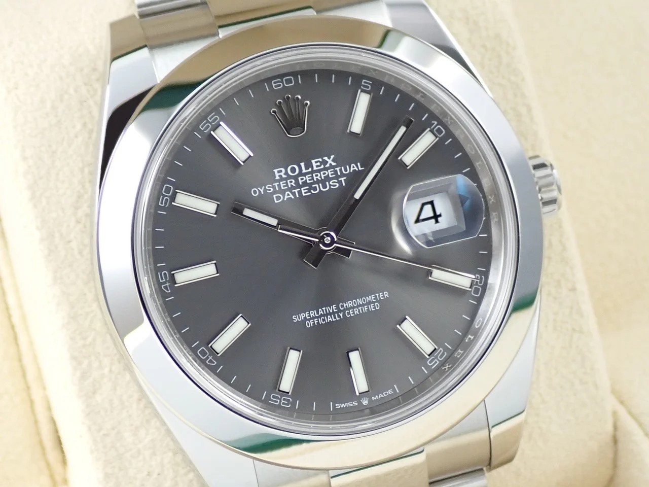 ロレックス デイトジャスト41 Ref.126300 ステンレススチール スレートローマン文字盤 オイスターブレスレット - Image 3