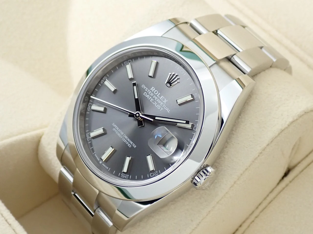 ロレックス デイトジャスト41 Ref.126300 ステンレススチール スレートローマン文字盤 オイスターブレスレット - Image 4