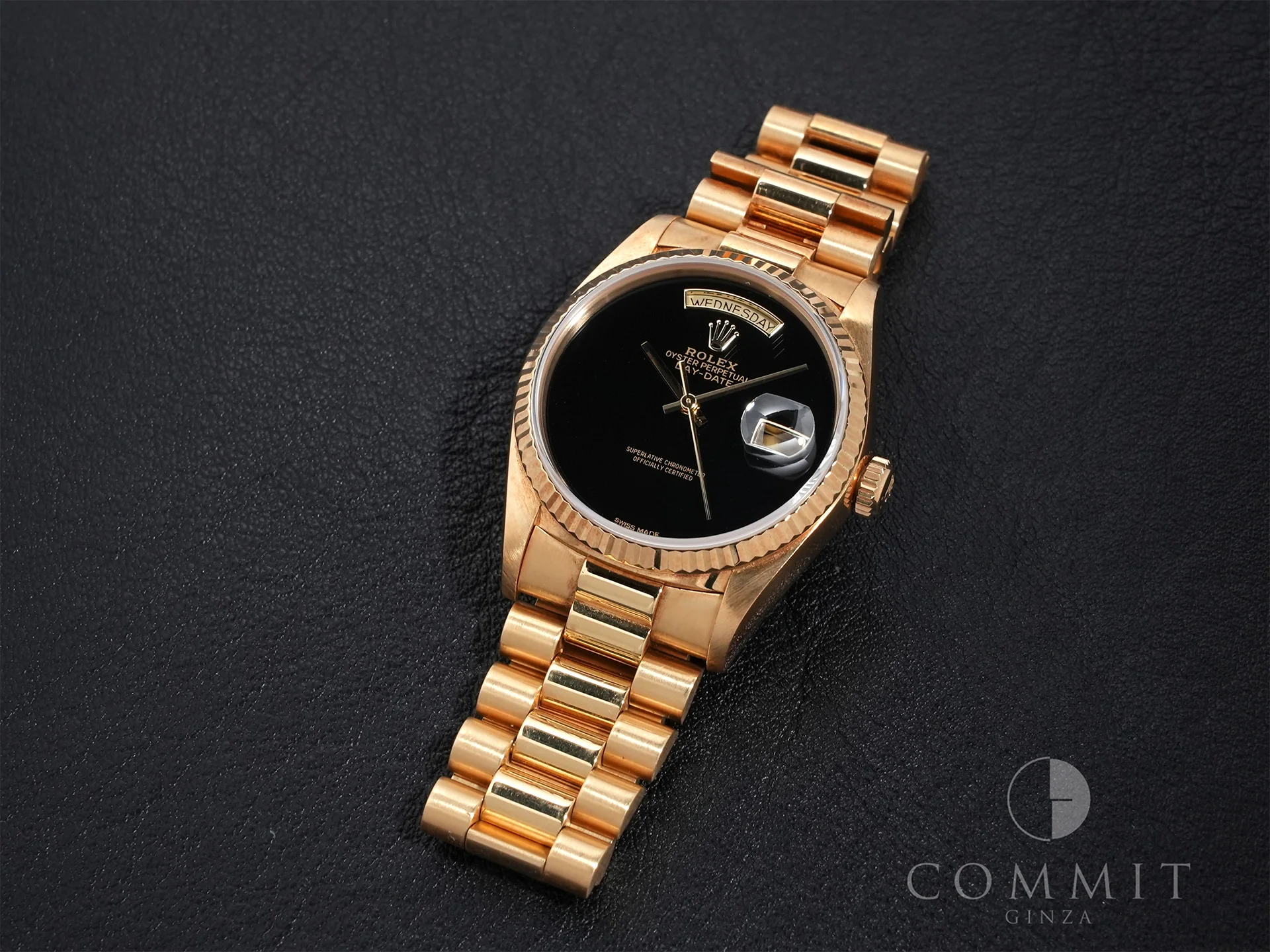 ロレックス デイデイト36 Ref.18038 イエローゴールド オニキス文字盤 - Image 11