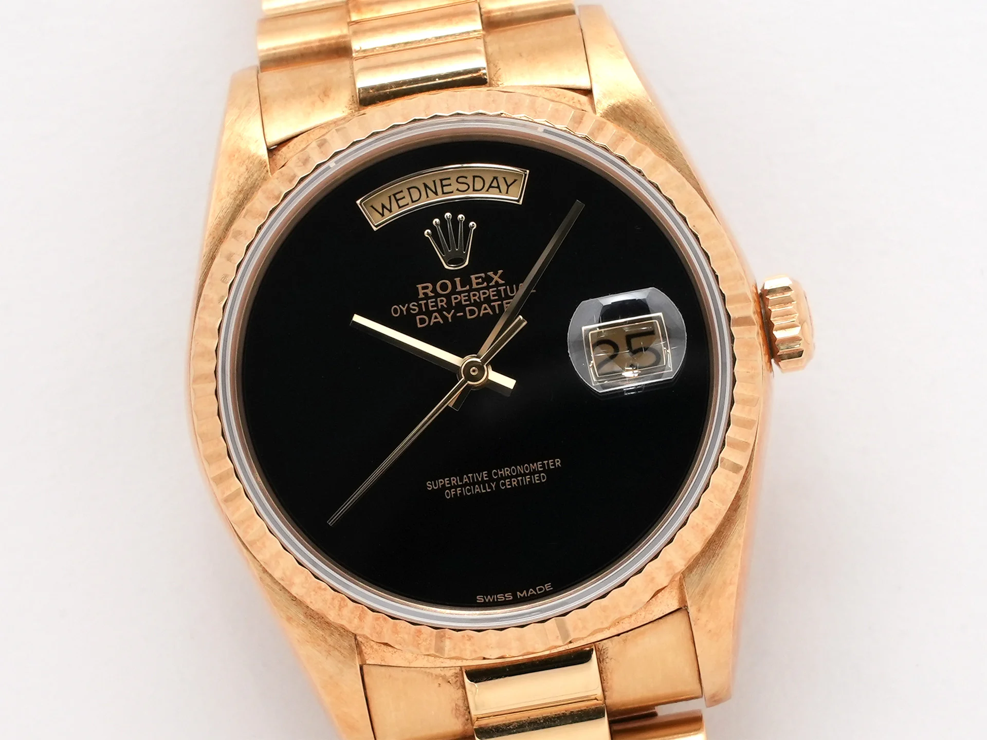 ロレックス デイデイト36 Ref.18038 イエローゴールド オニキス文字盤 - Image 3