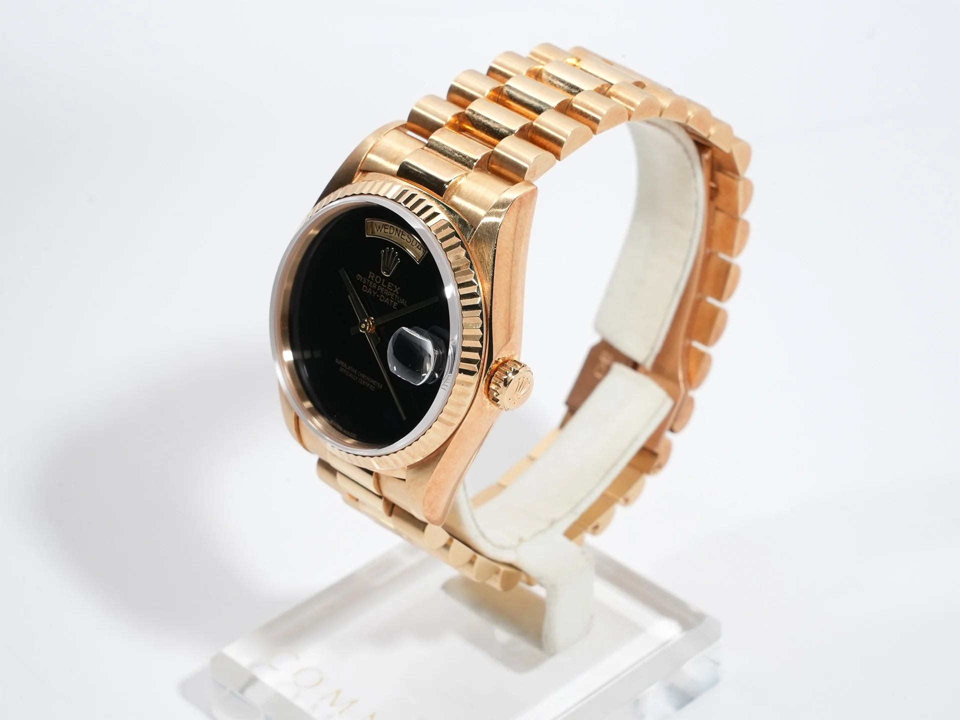 ロレックス デイデイト36 Ref.18038 イエローゴールド オニキス文字盤 - Image 4