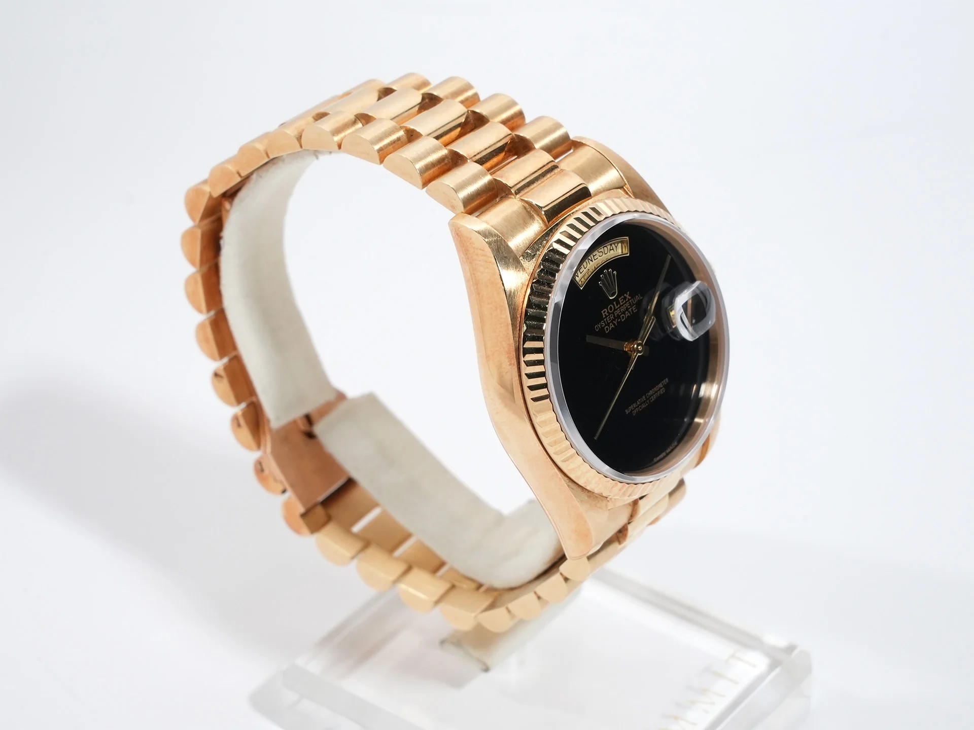 ロレックス デイデイト36 Ref.18038 イエローゴールド オニキス文字盤 - Image 5