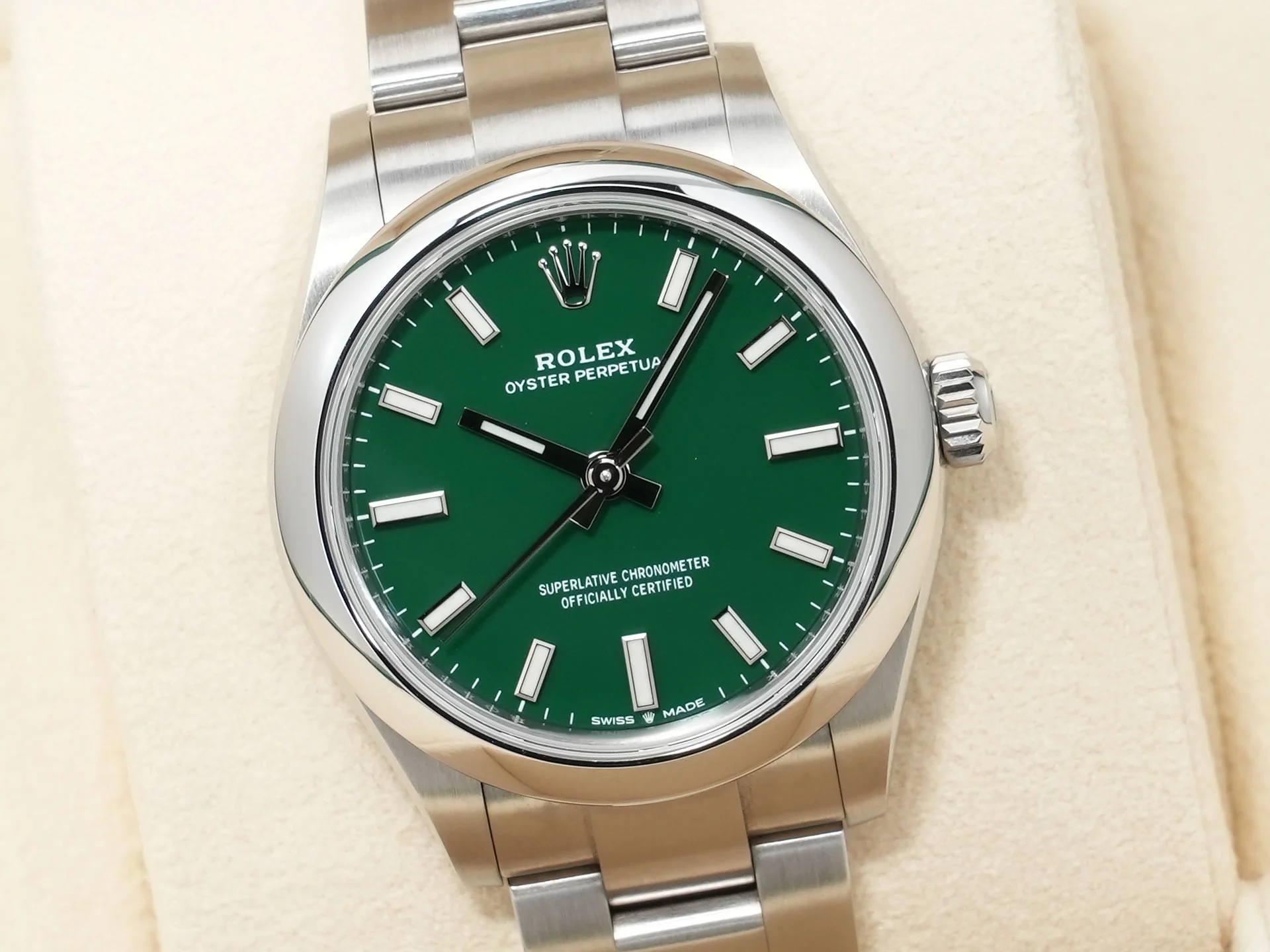 ロレックス オイスターパーペチュアル31 Ref.277200 ステンレススチール グリーン文字盤 中古 nvb4sa2p - Image 3