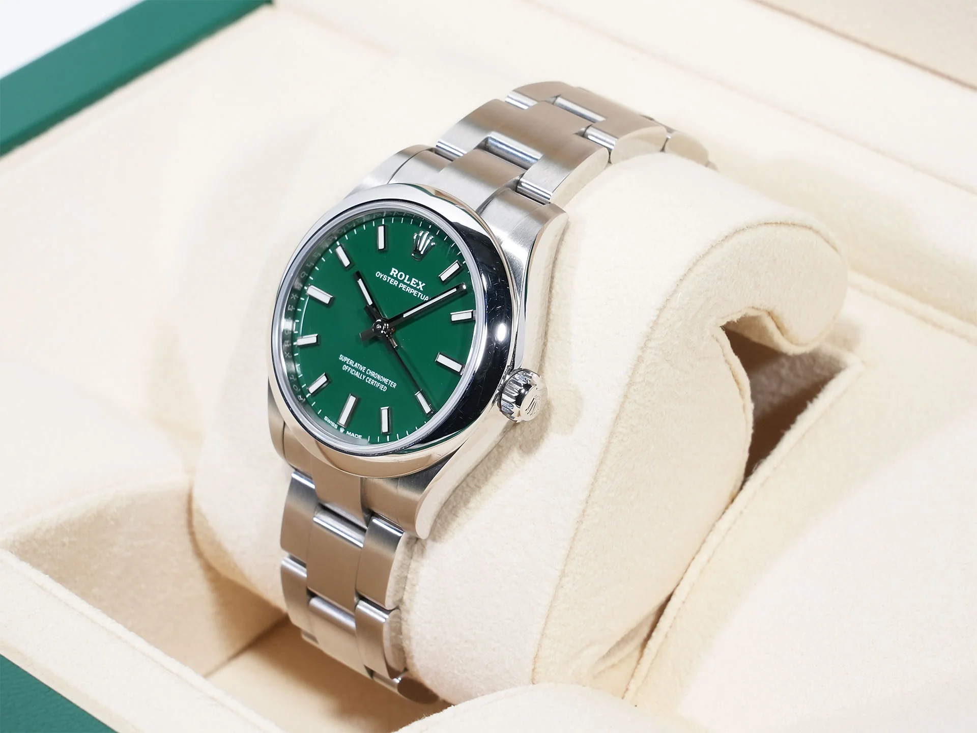 ロレックス オイスターパーペチュアル31 Ref.277200 ステンレススチール グリーン文字盤 中古 nvb4sa2p - Image 4