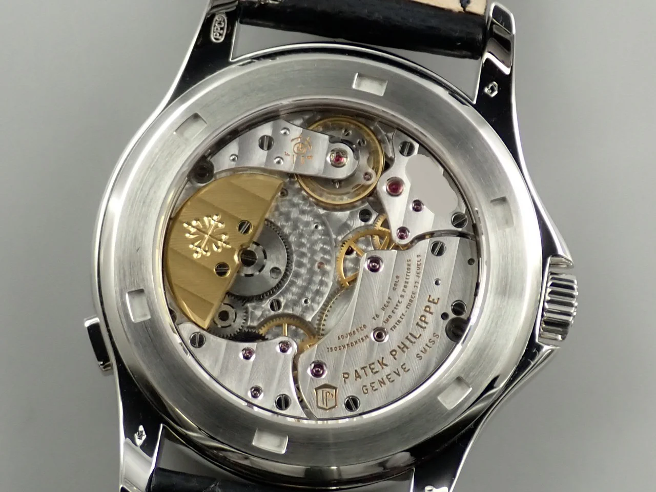 パテックフィリップ コンプリケーション ワールドタイム Ref.5130P-001 プラチナ シルバー/ブルー文字盤 - Image 8