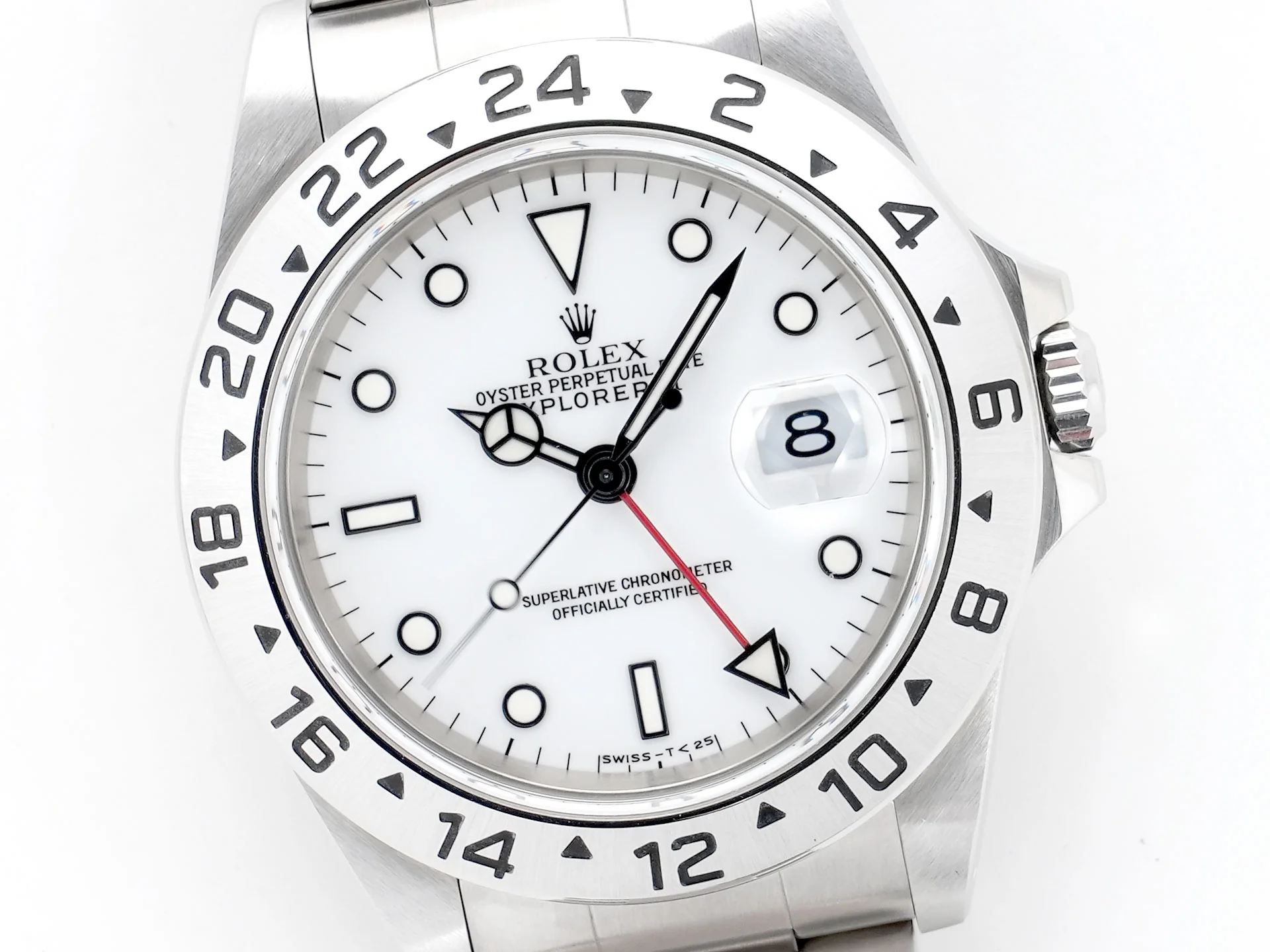 ロレックス エクスプローラーII Ref.16570 ステンレススチール ホワイト文字盤 オイスターブレスレット 中古 qka9vzyy - Image 3