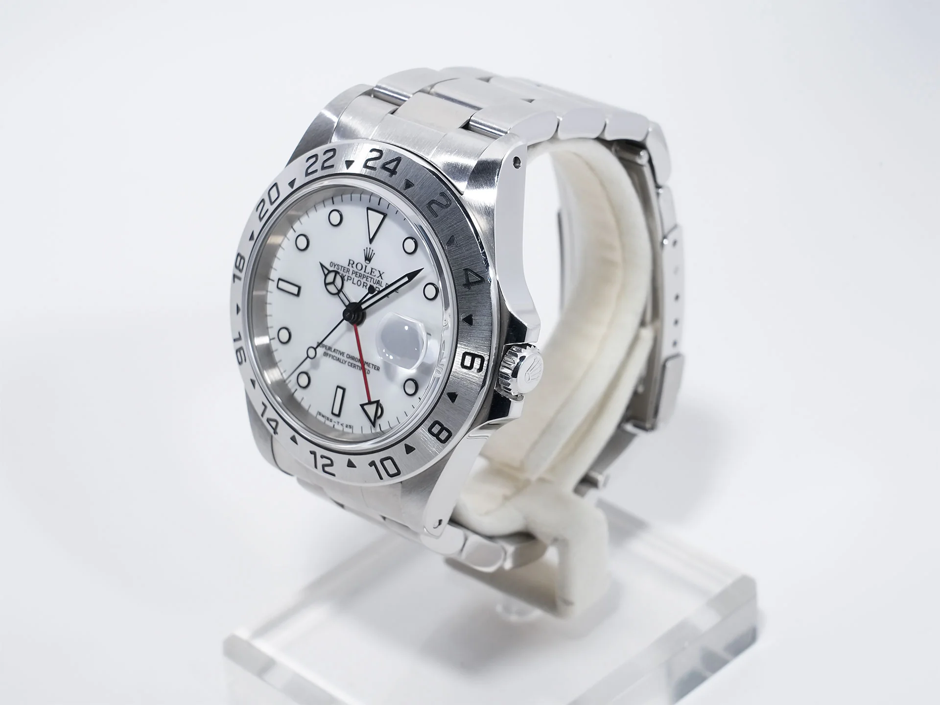 ロレックス エクスプローラーII Ref.16570 ステンレススチール ホワイト文字盤 オイスターブレスレット 中古 qka9vzyy - Image 4