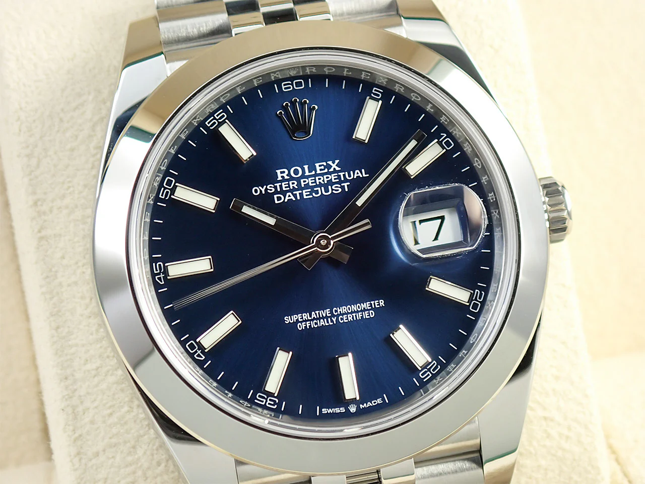 ロレックス デイトジャスト41 Ref.126300 ステンレススチール ブライトブルー文字盤 ジュビリーブレスレット 未使用 R3211348 - Image 3
