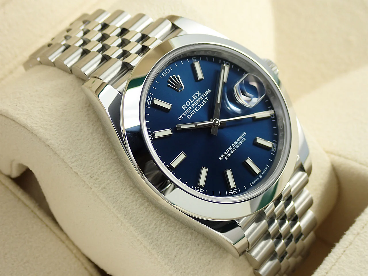 ロレックス デイトジャスト41 Ref.126300 ステンレススチール ブライトブルー文字盤 ジュビリーブレスレット 未使用 R3211348 - Image 5