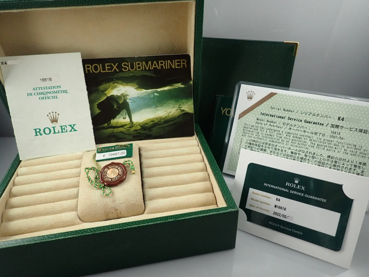 ロレックス サブマリーナー デイト Ref.16618 イエローゴールド ブルー文字盤 - Image 10