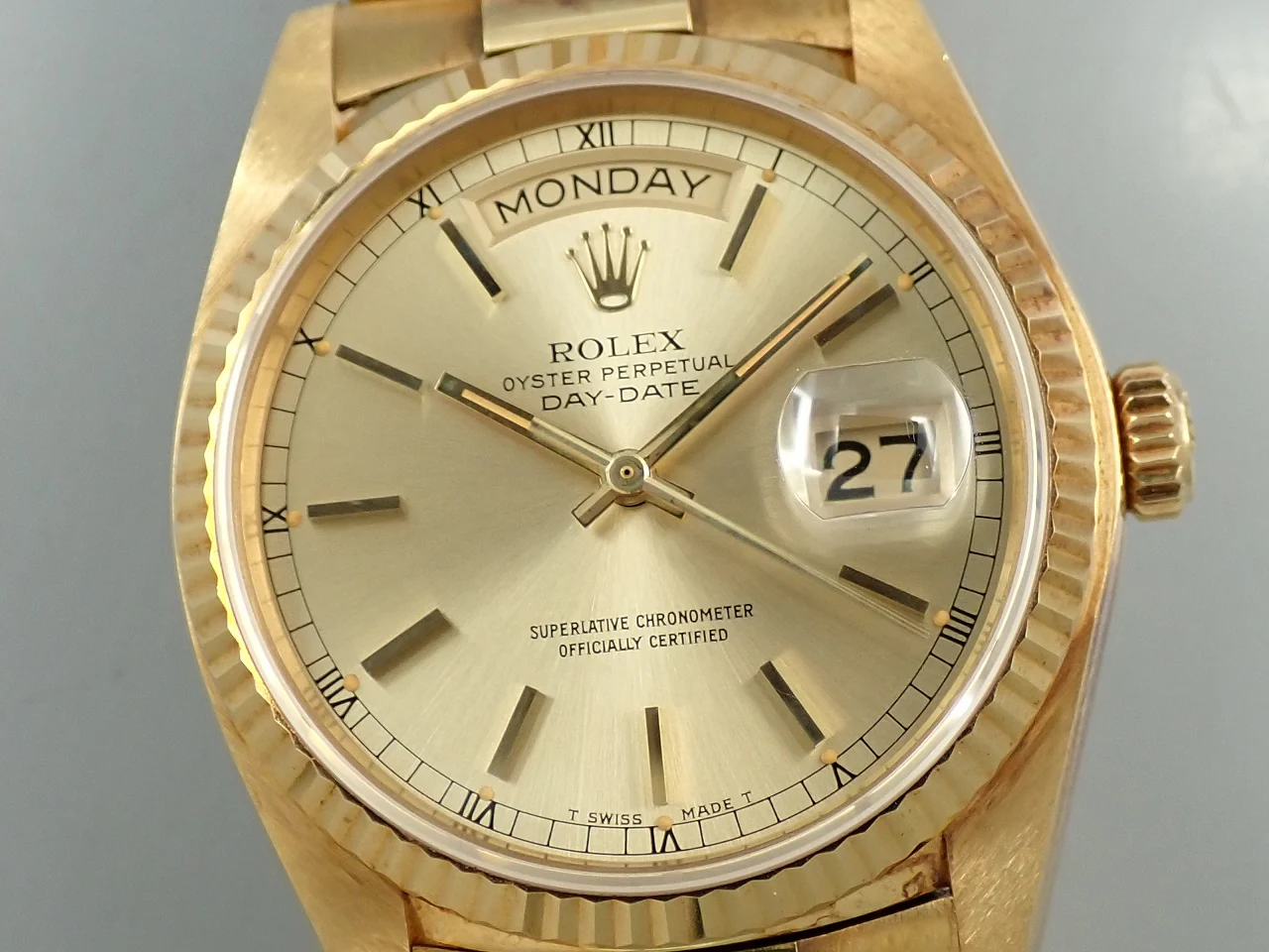 ロレックス デイデイト36 Ref.18038 イエローゴールド シャンパン文字盤 - Image 3