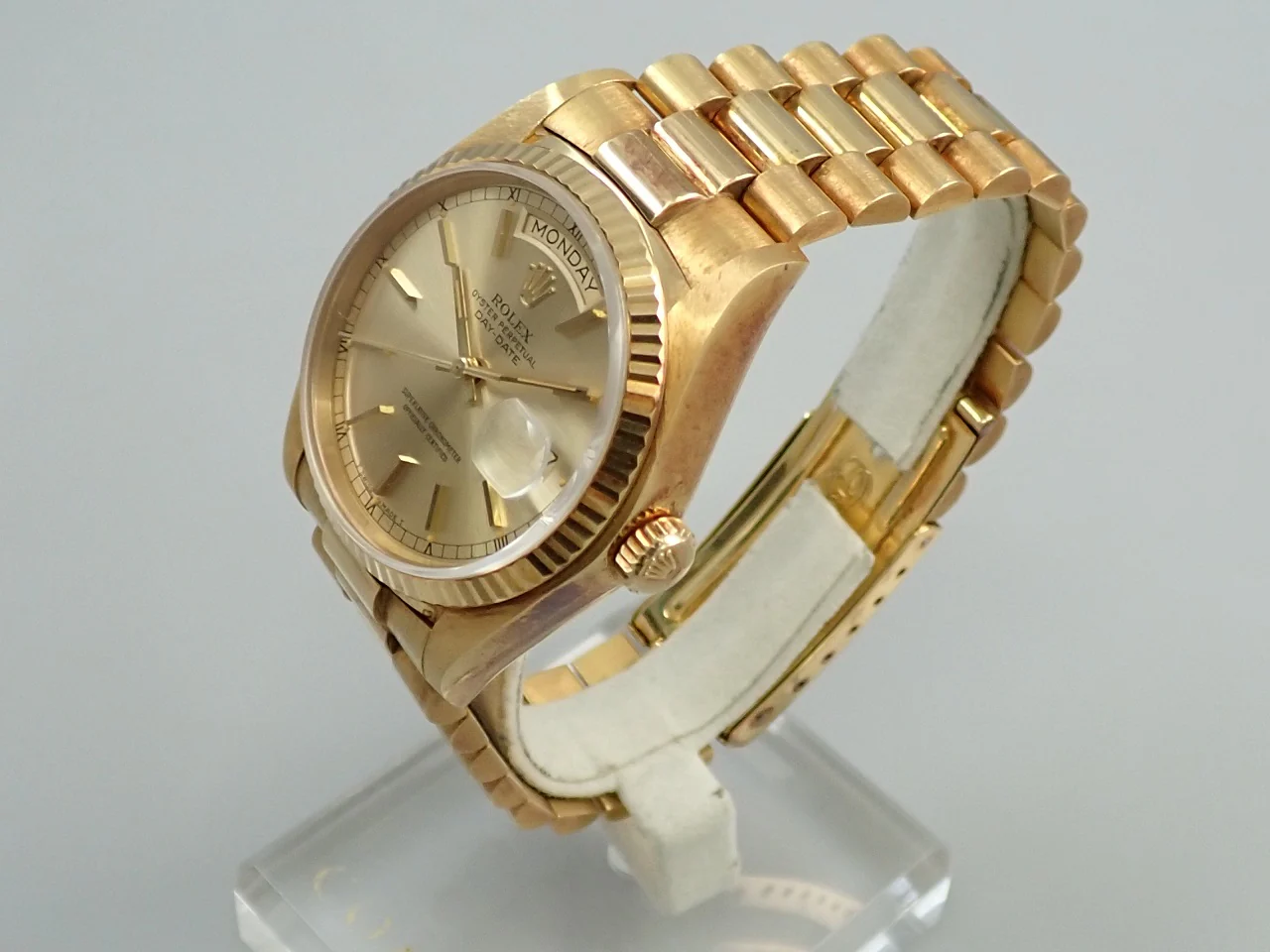 ロレックス デイデイト36 Ref.18038 イエローゴールド シャンパン文字盤 - Image 4