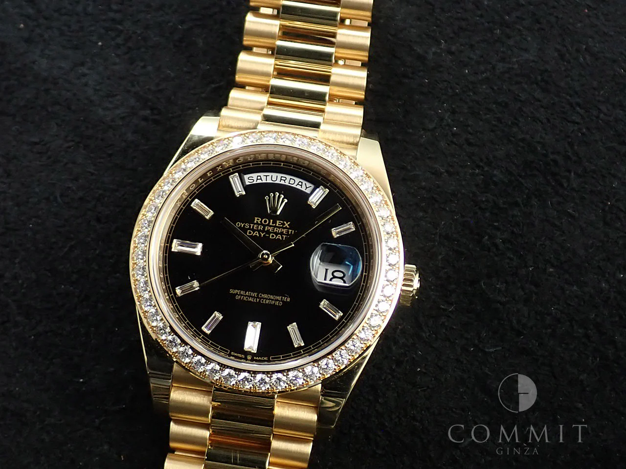 ロレックス デイデイト40 Ref.228348RBR イエローゴールド ブラック文字盤 - Image 11