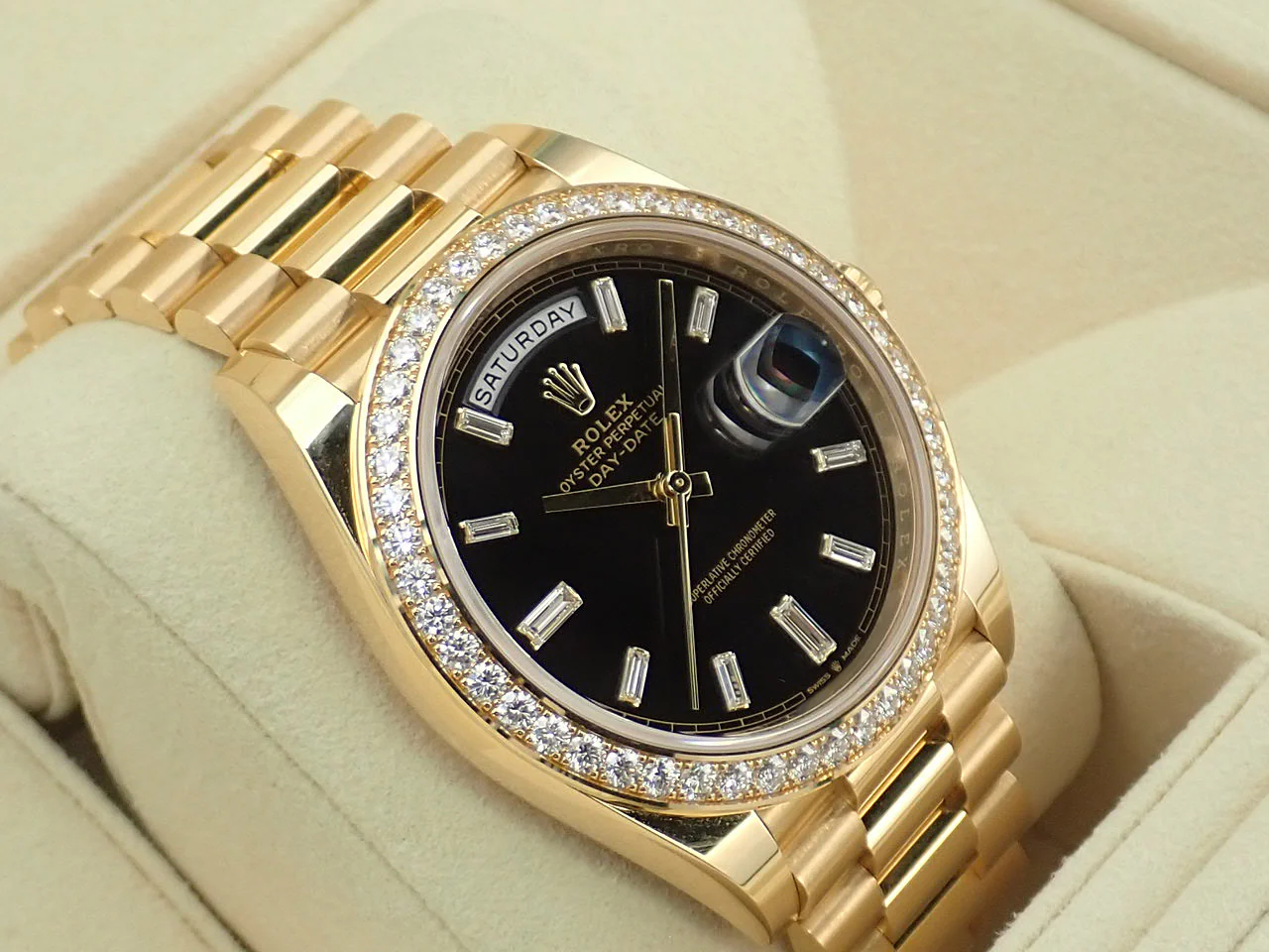 ロレックス デイデイト40 Ref.228348RBR イエローゴールド ブラック文字盤 - Image 4
