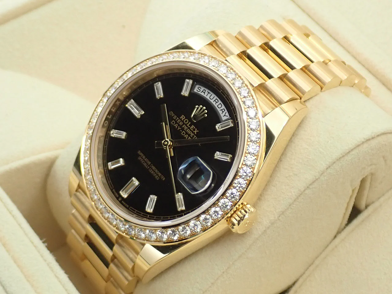 ロレックス デイデイト40 Ref.228348RBR イエローゴールド ブラック文字盤 - Image 5