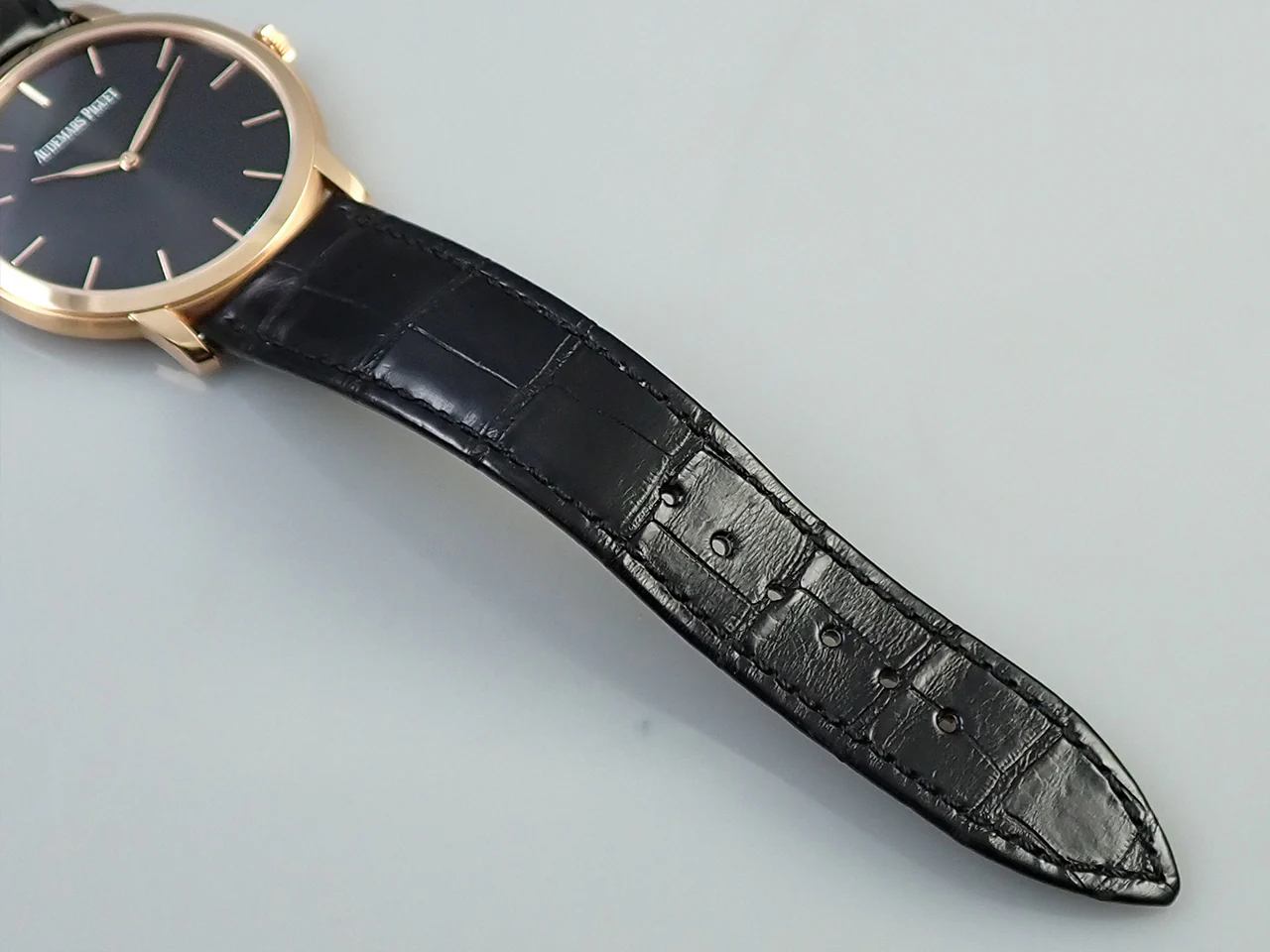 オーデマピゲ ジュール オーデマ エクストラシン Ref.15180OR.OO.A002CR.01 ピンクゴールド ブラック文字盤 - Image 10