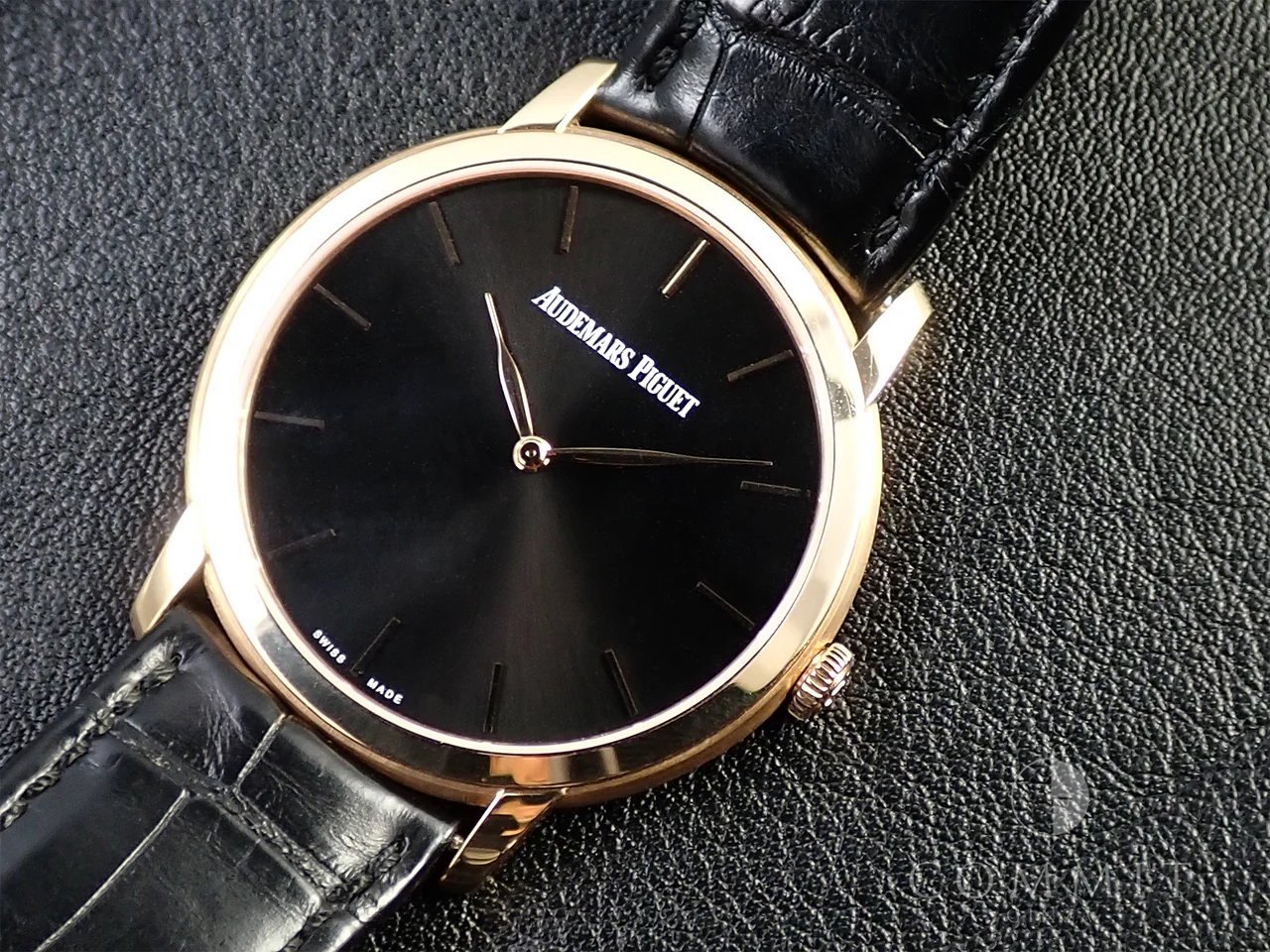オーデマピゲ ジュール オーデマ エクストラシン Ref.15180OR.OO.A002CR.01 ピンクゴールド ブラック文字盤 - Image 14
