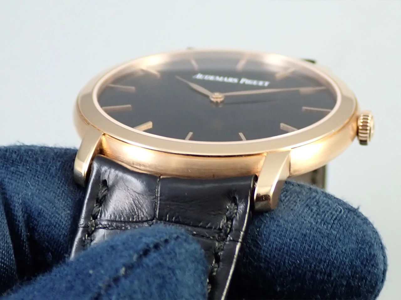 オーデマピゲ ジュール オーデマ エクストラシン Ref.15180OR.OO.A002CR.01 ピンクゴールド ブラック文字盤 - Image 6