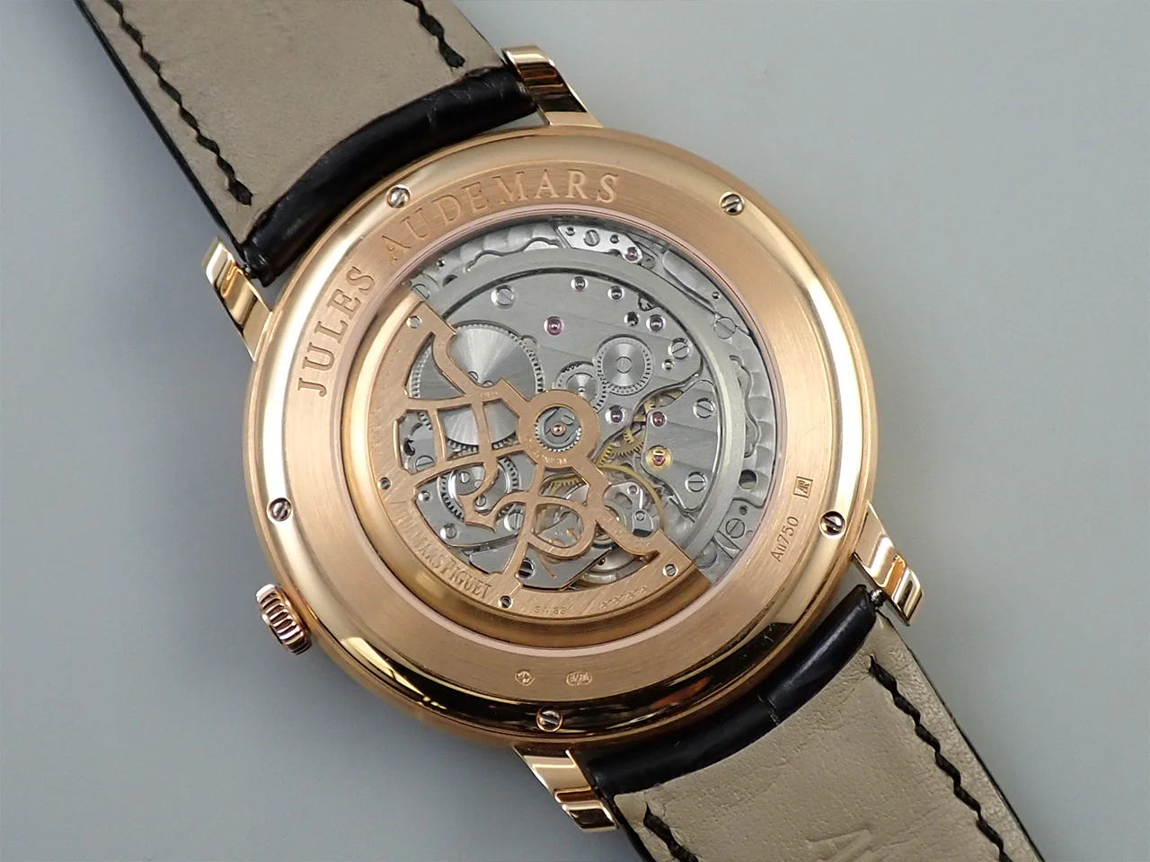 オーデマピゲ ジュール オーデマ エクストラシン Ref.15180OR.OO.A002CR.01 ピンクゴールド ブラック文字盤 - Image 7