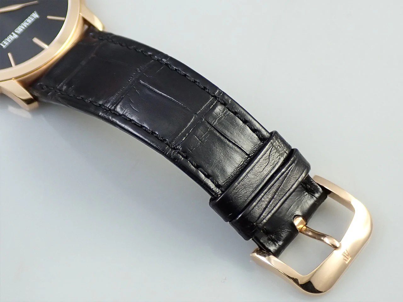 オーデマピゲ ジュール オーデマ エクストラシン Ref.15180OR.OO.A002CR.01 ピンクゴールド ブラック文字盤 - Image 8