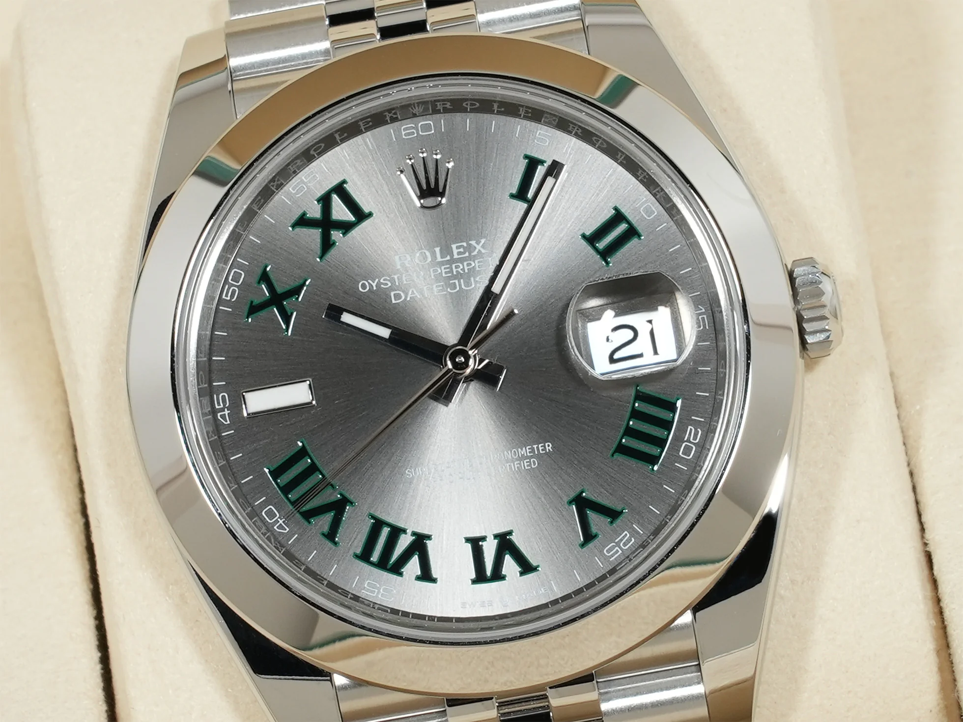 ロレックス デイトジャスト41 Ref.126300 ステンレススチール スレートローマン文字盤 ジュビリーブレスレット 未使用 setmyqim - Image 3