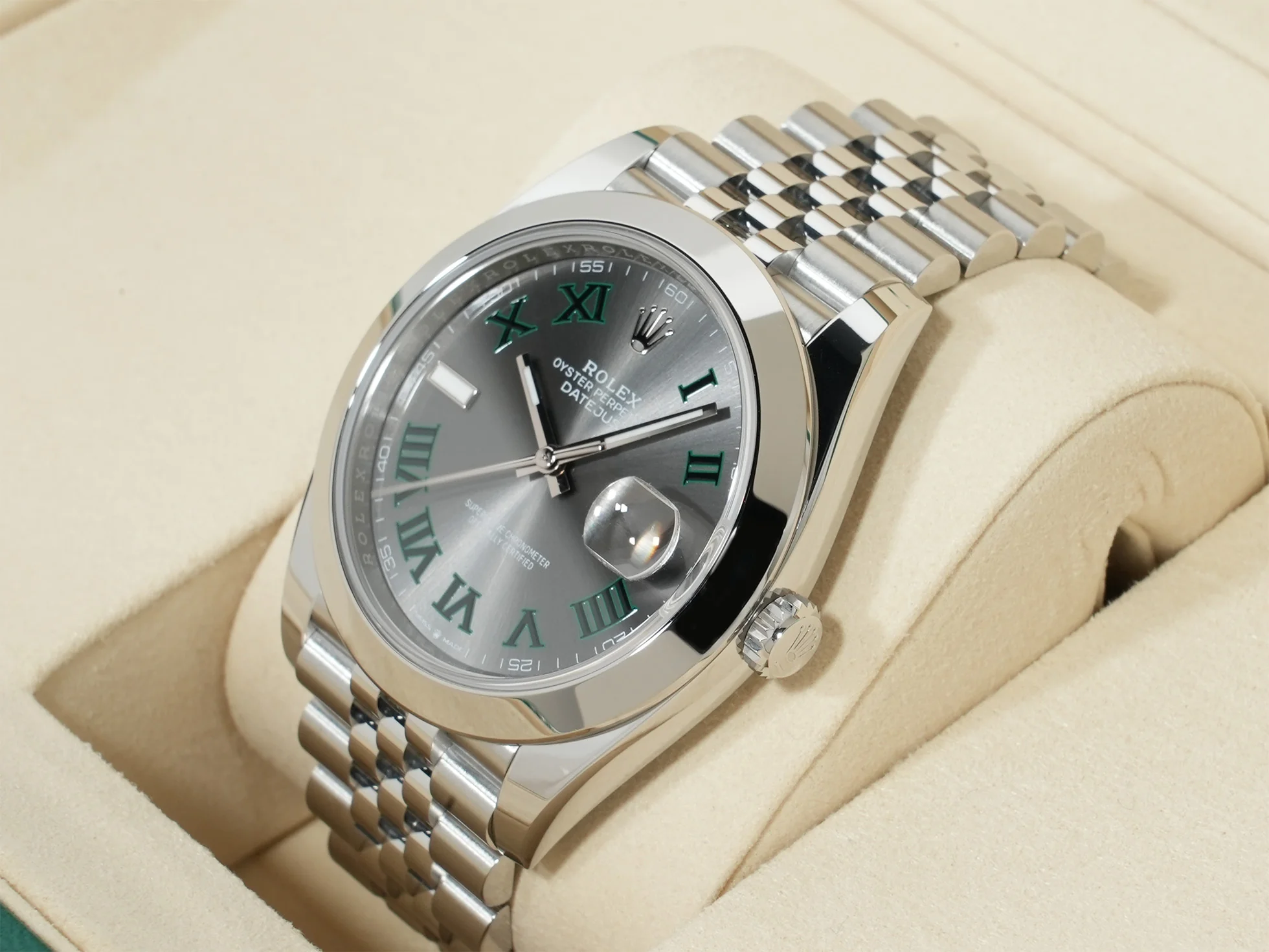 ロレックス デイトジャスト41 Ref.126300 ステンレススチール スレートローマン文字盤 ジュビリーブレスレット 未使用 setmyqim - Image 4