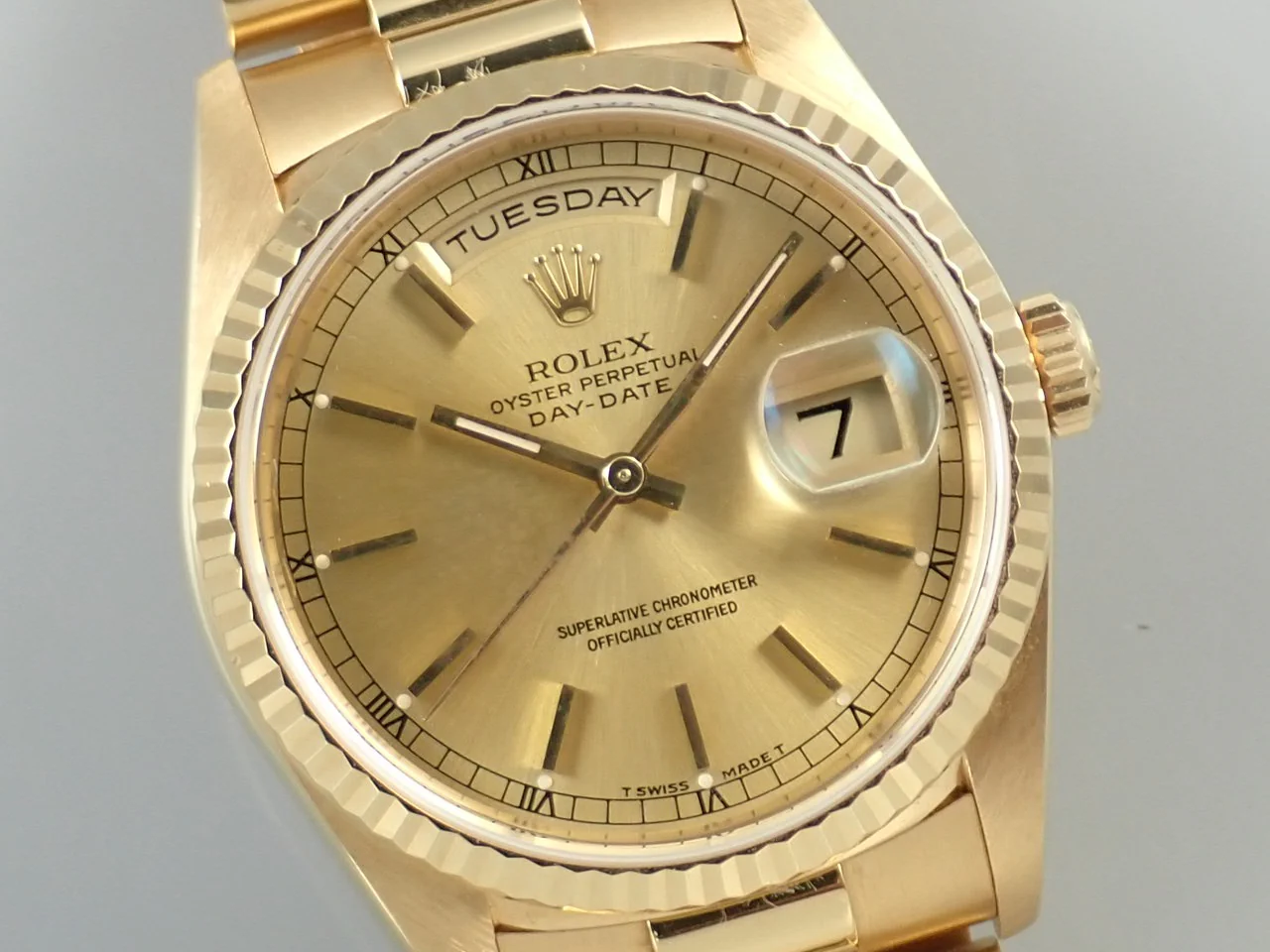 ロレックス デイデイト36 Ref.18238 イエローゴールド シャンパンゴールド文字盤 - Image 3