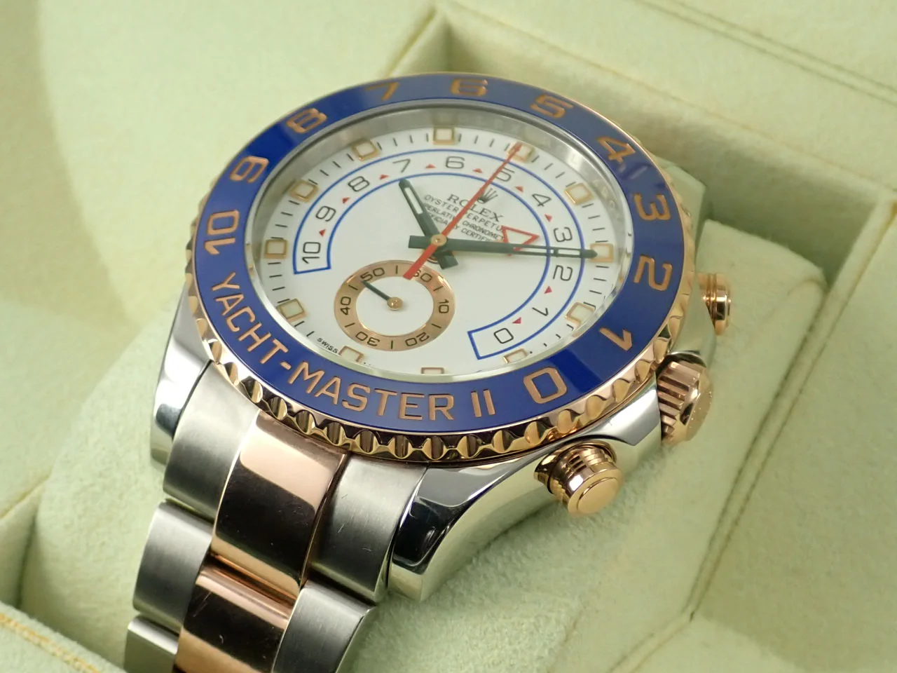 ロレックス ヨットマスターII Ref.116681 ステンレススチール/エバーローズゴールド ホワイト文字盤 - Image 6
