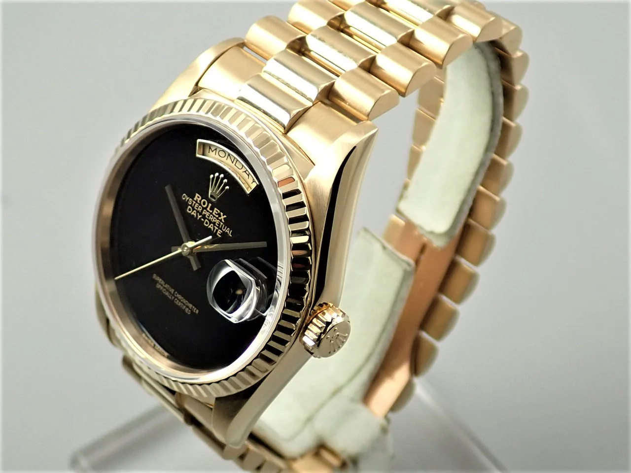 ロレックス デイデイト36 Ref.18238 イエローゴールド オニキス文字盤 - Image 4