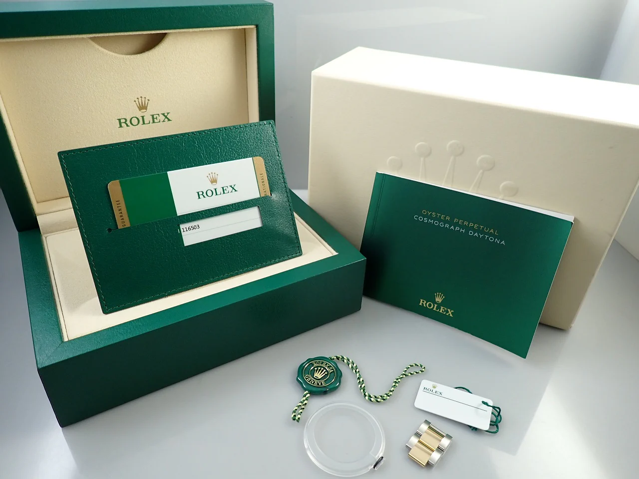 ロレックス デイトナ Ref.116503G ステンレススチール/イエローゴールド ブラックx8Pダイヤ文字盤 - Image 10