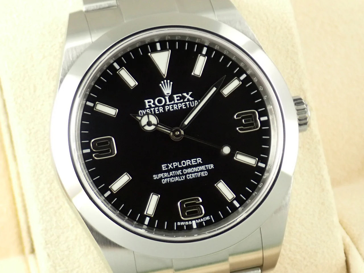 ロレックス エクスプローラーI 鏡面ブラックアウト Ref.214270 ステンレススチール ブラック文字盤 - Image 3