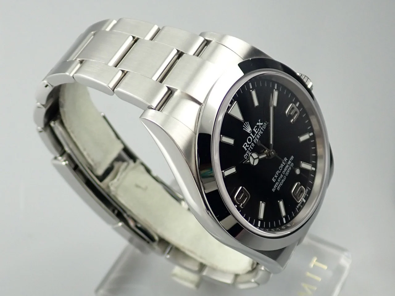 ロレックス エクスプローラーI 鏡面ブラックアウト Ref.214270 ステンレススチール ブラック文字盤 - Image 5