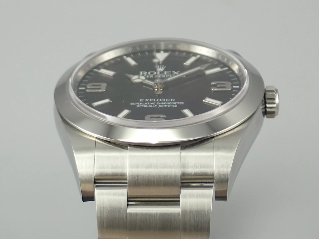 ロレックス エクスプローラーI 鏡面ブラックアウト Ref.214270 ステンレススチール ブラック文字盤 - Image 7