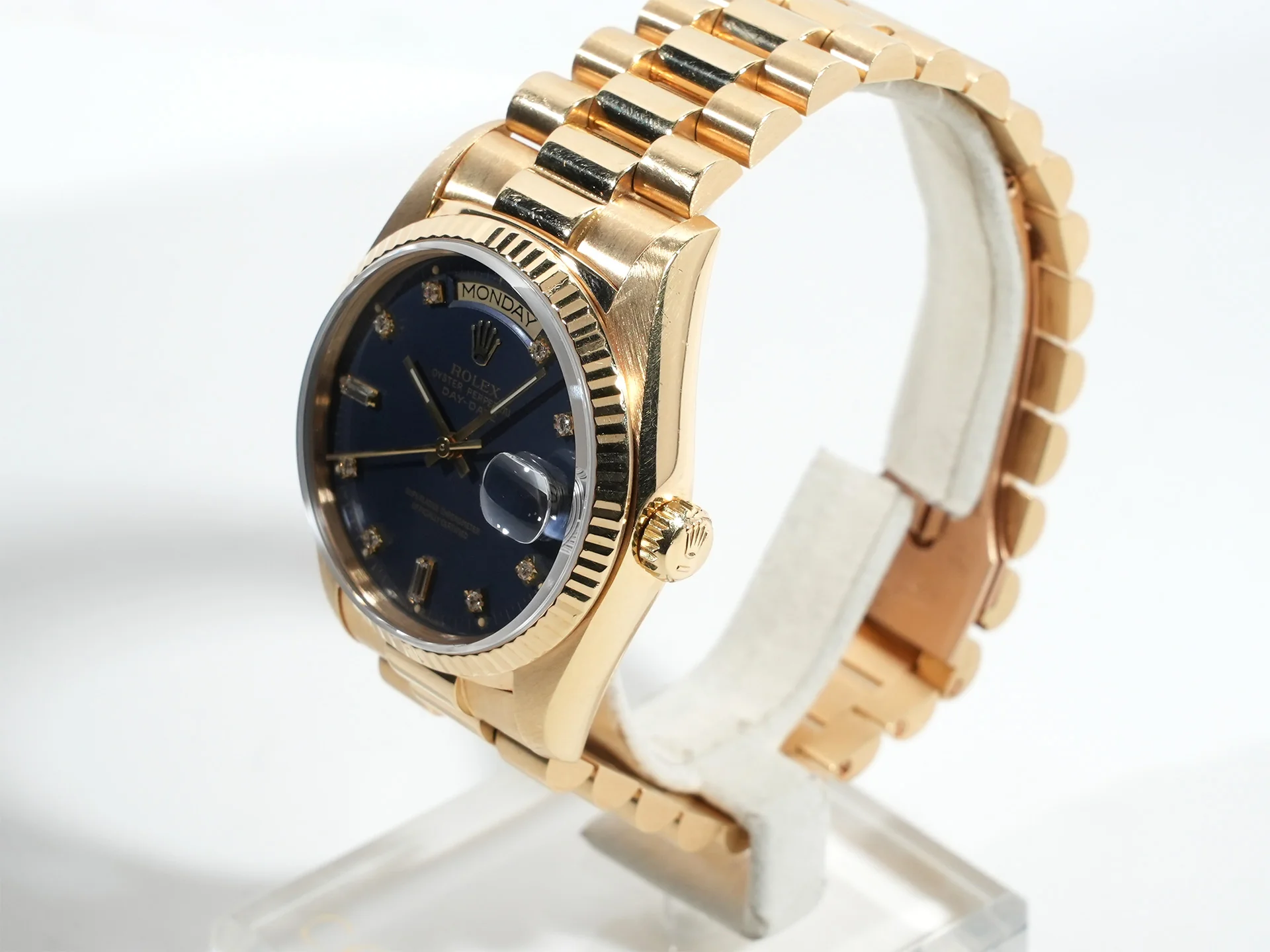 ロレックス デイデイト36 Ref.18038A イエローゴールド ブルー文字盤 - Image 4
