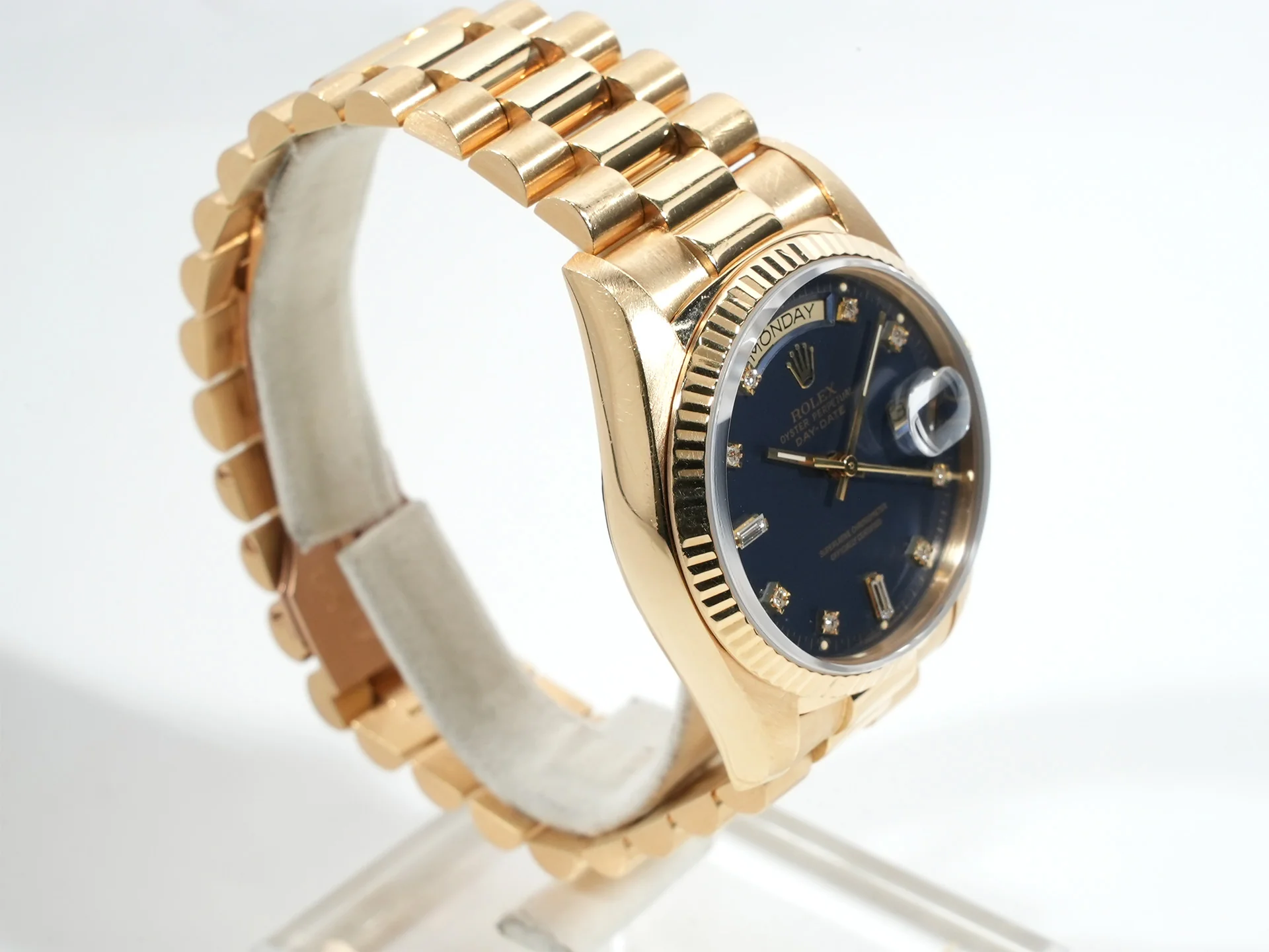 ロレックス デイデイト36 Ref.18038A イエローゴールド ブルー文字盤 - Image 5