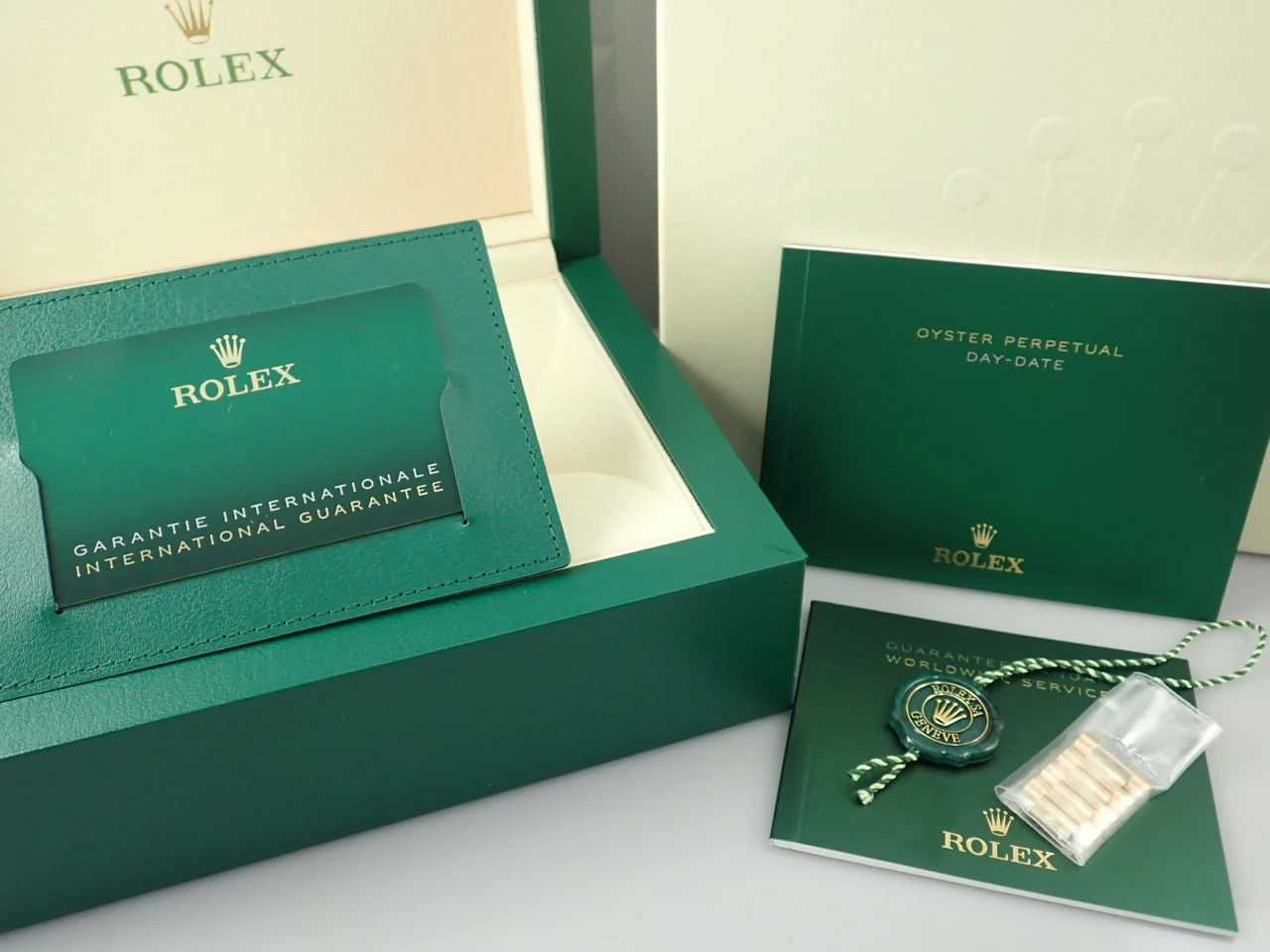 ロレックス デイデイト36 Ref.128238A イエローゴールド グリーンオンブレ文字盤 - Image 9