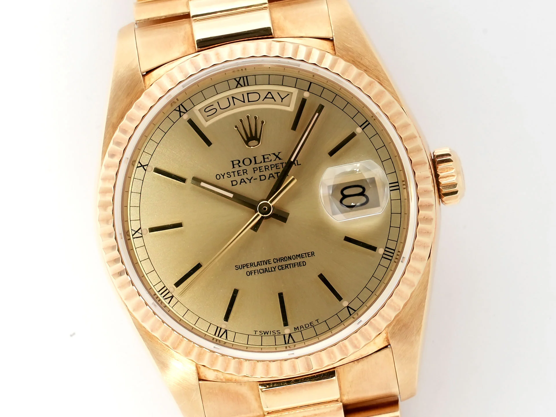 ロレックス デイデイト36 Ref.18038 イエローゴールド シャンパン文字盤 中古 urtu8dwb - Image 3