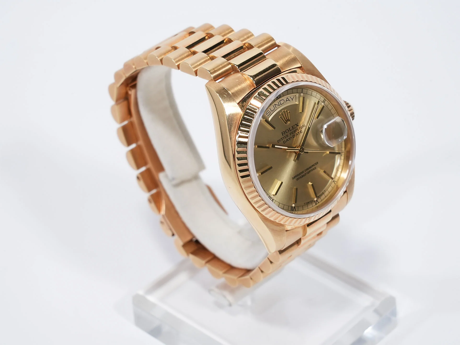 ロレックス デイデイト36 Ref.18038 イエローゴールド シャンパン文字盤 中古 urtu8dwb - Image 5