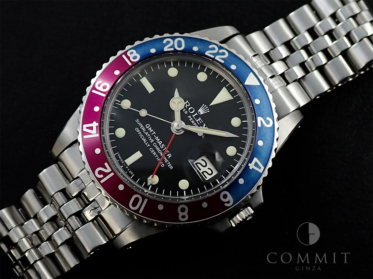 ロレックス GMTマスター Ref.1675 ステンレススチール ブラック文字盤 ジュビリーブレスレット 中古 V6P25AJ1 - Image 14