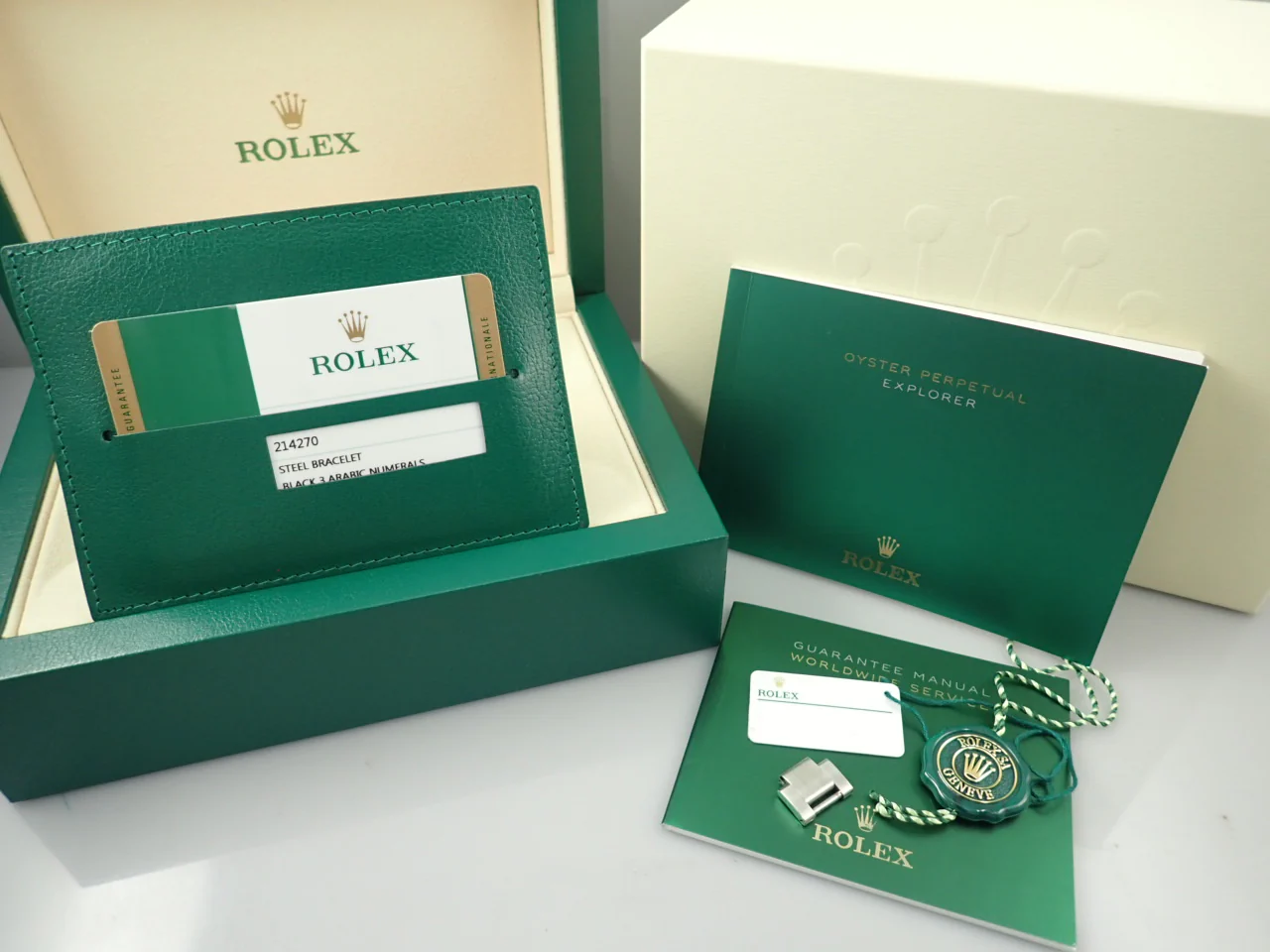 ロレックス エクスプローラーI 鏡面ブラックアウト Ref.214270 ステンレススチール ブラック文字盤 - Image 10