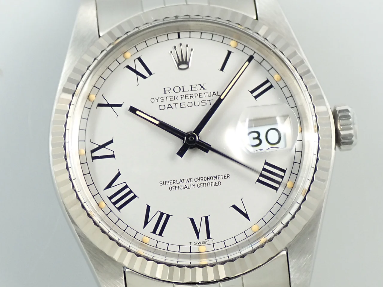 ロレックス デイトジャスト Ref.16014 ステンレススチール/ホワイトゴールド シルバー文字盤 ジュビリーブレスレット - Image 3